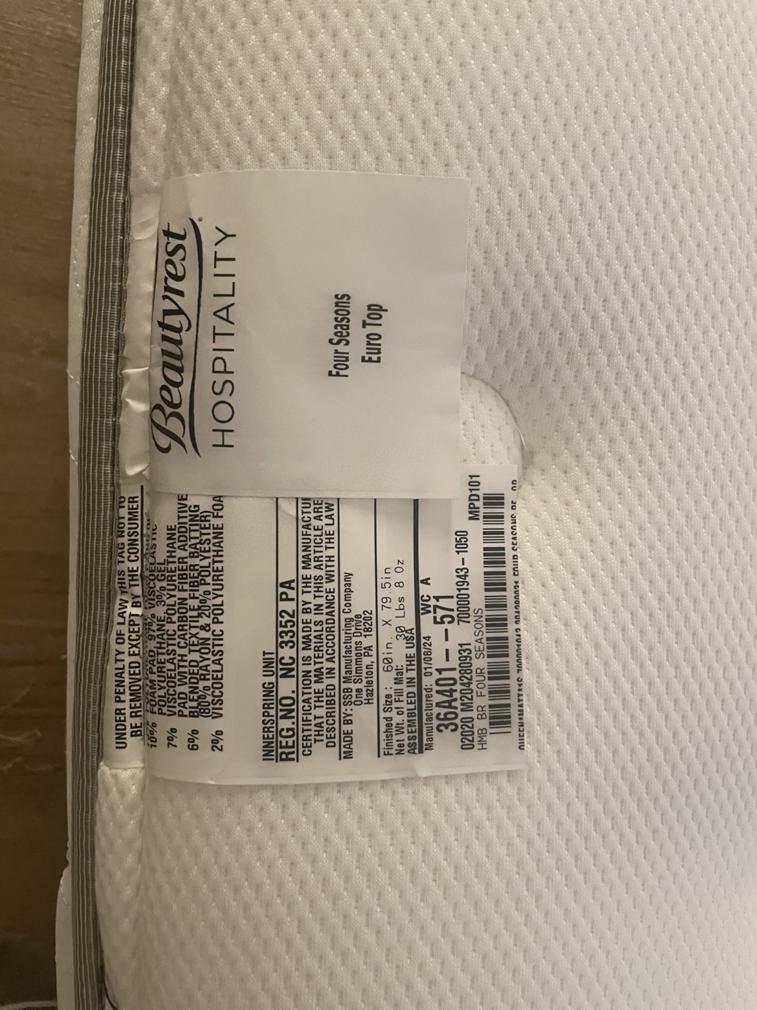 Four Seasons Euro Top Mattress - Signature Queen - photo 2