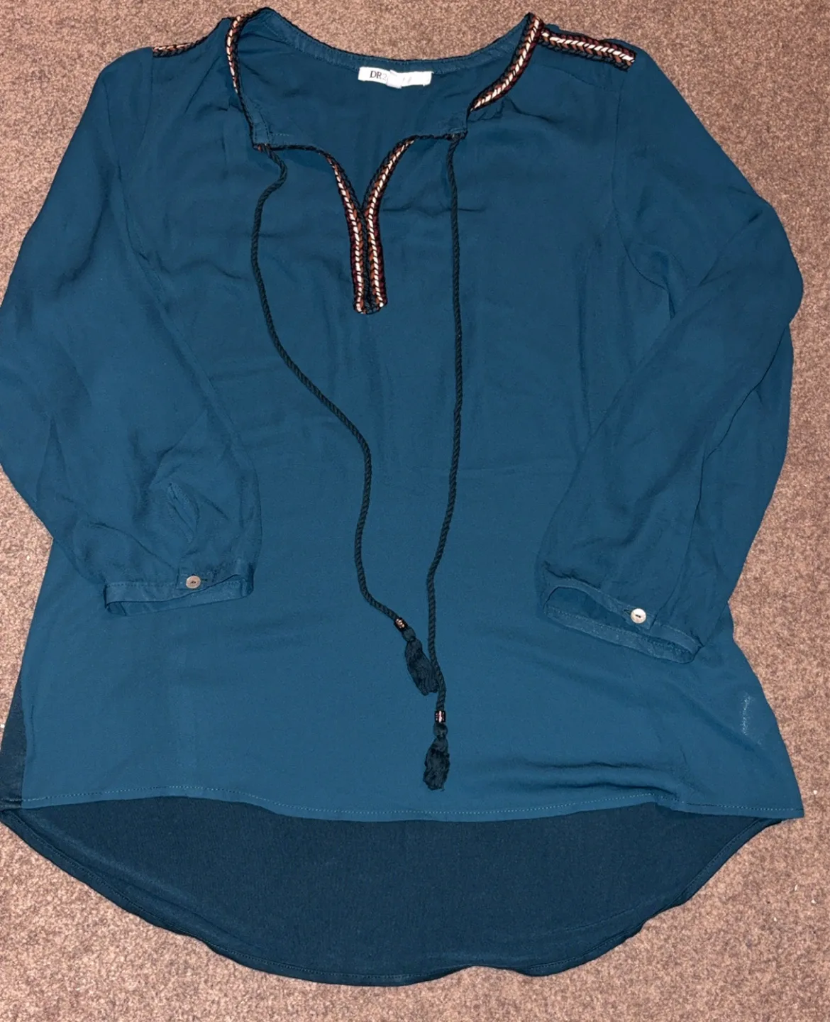 DR2 Teal Blouse - Size Medium thumbnail