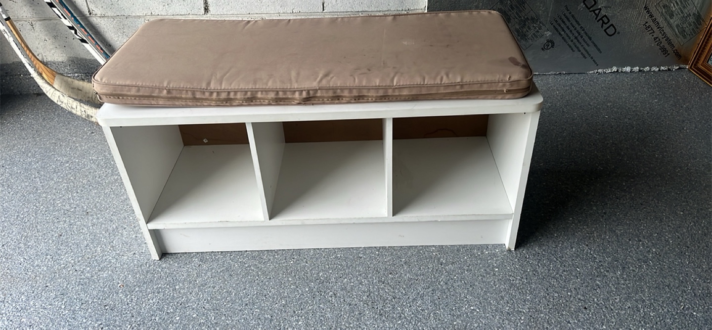 White Storage Bench