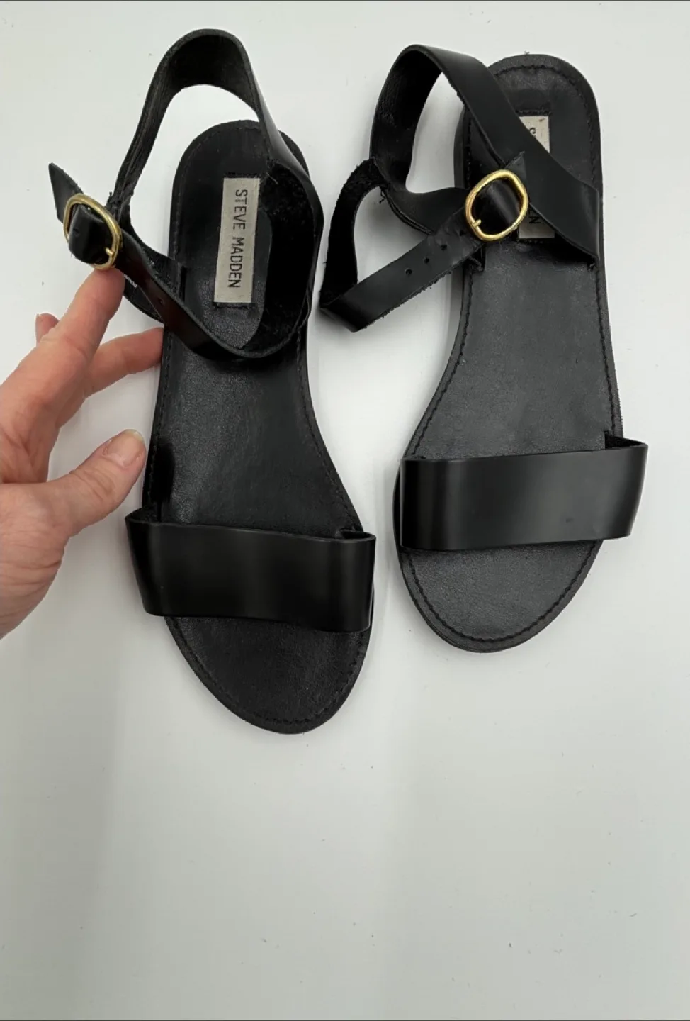 Steve Madden Black Sandals image indicator(6)