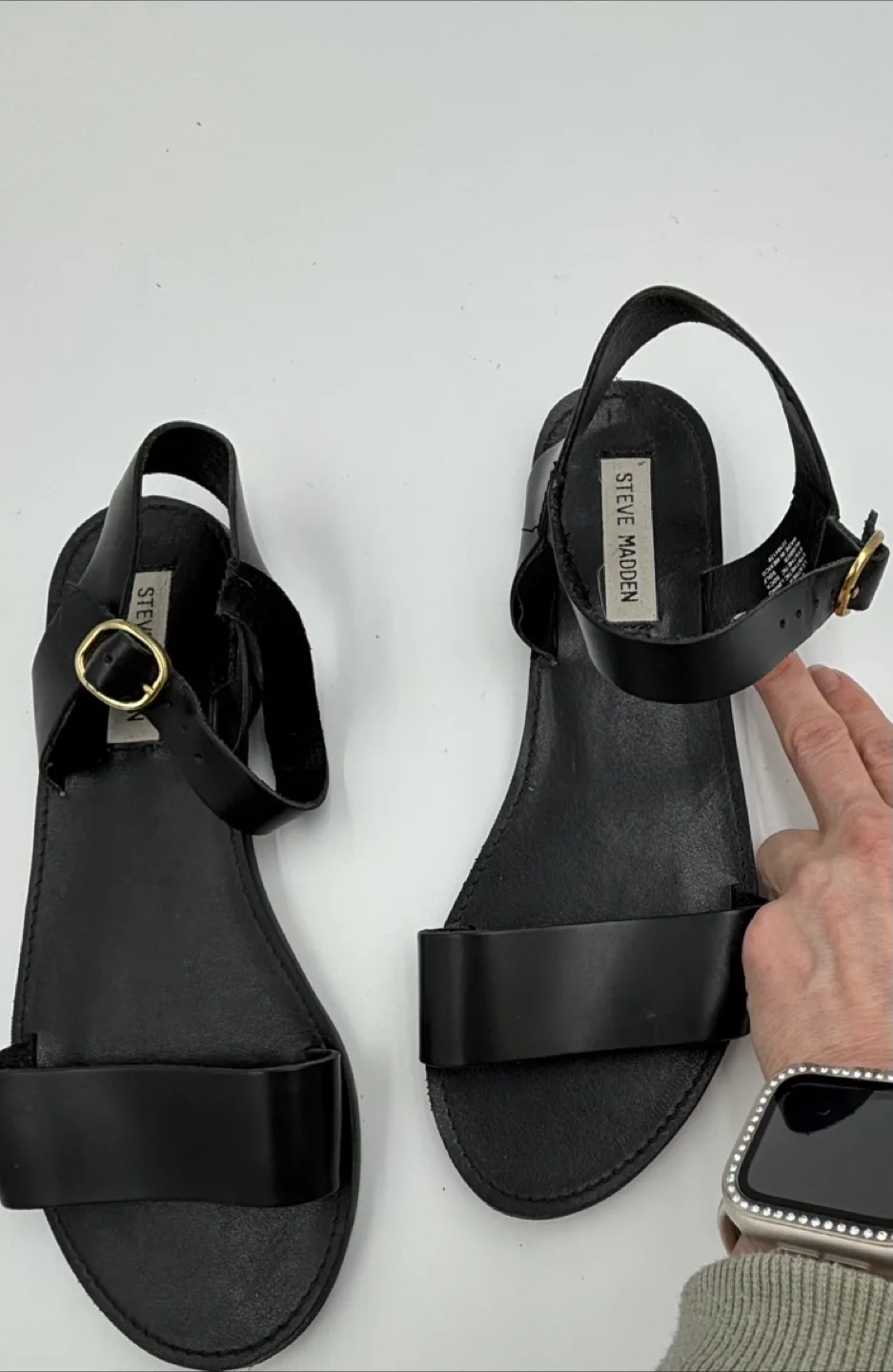 Steve Madden Black Sandals image indicator(4)