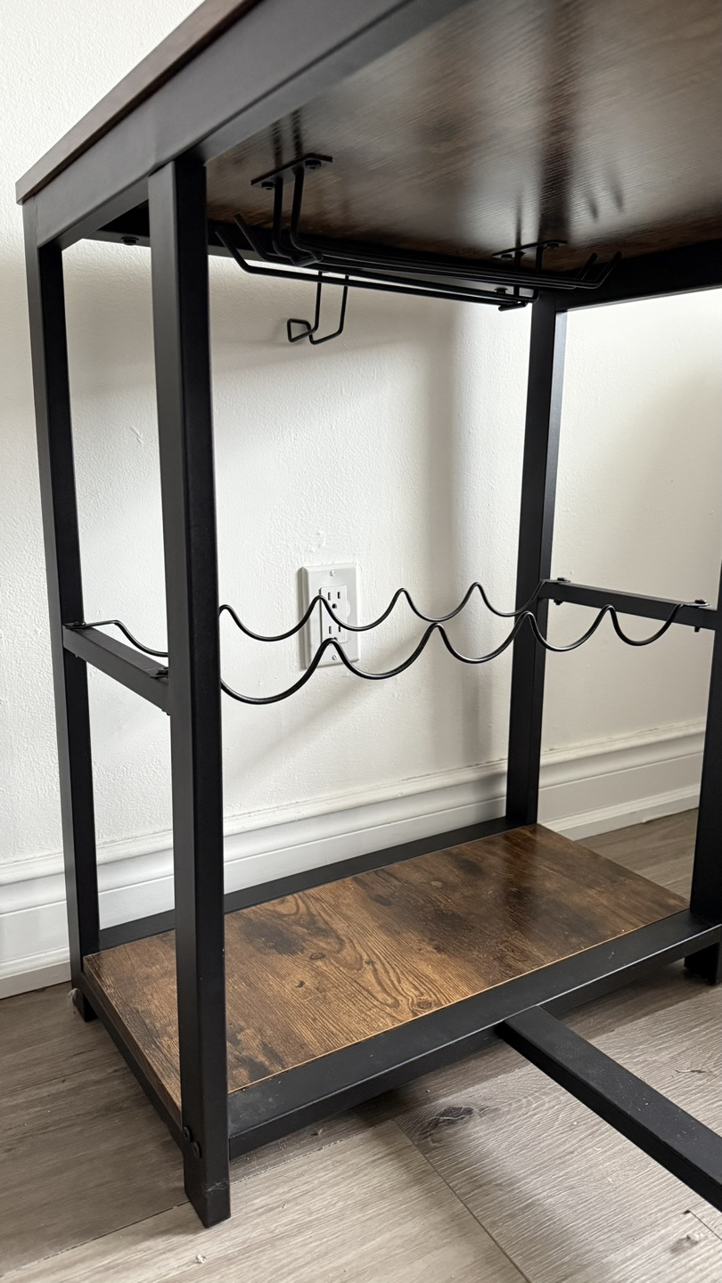 Dining Table Set with Bench and Wine Rack - photo 4