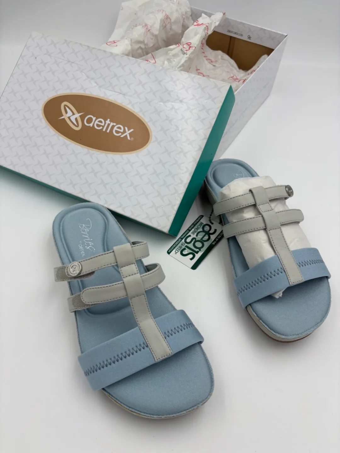 Aetrex Blueberry Sandals - Size 8 (Brand new in box) image indicator(4)