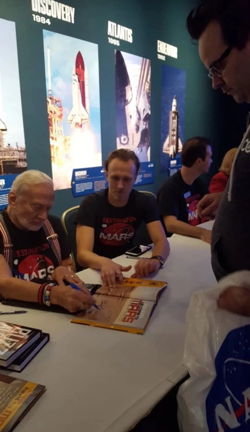 Buzz Aldrin autographed book, Apollo 11,  - mission to mars image indicator(3)