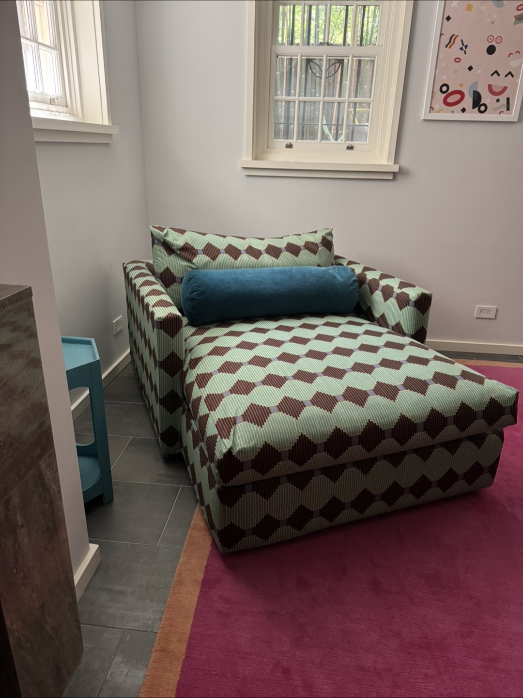 Patterned Chaise Lounge