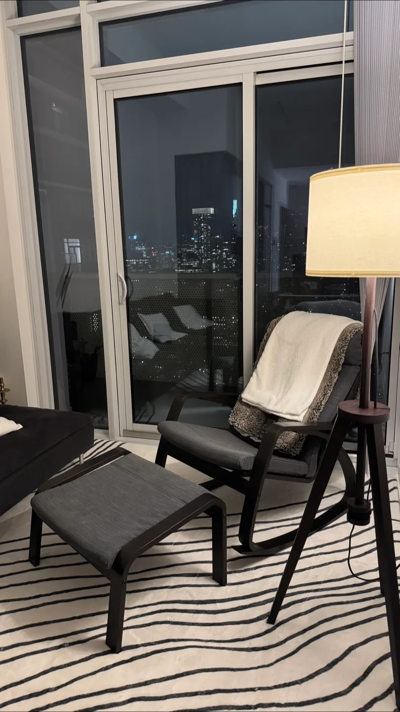 IKEA POANG Rocking Chair and footstool thumbnail