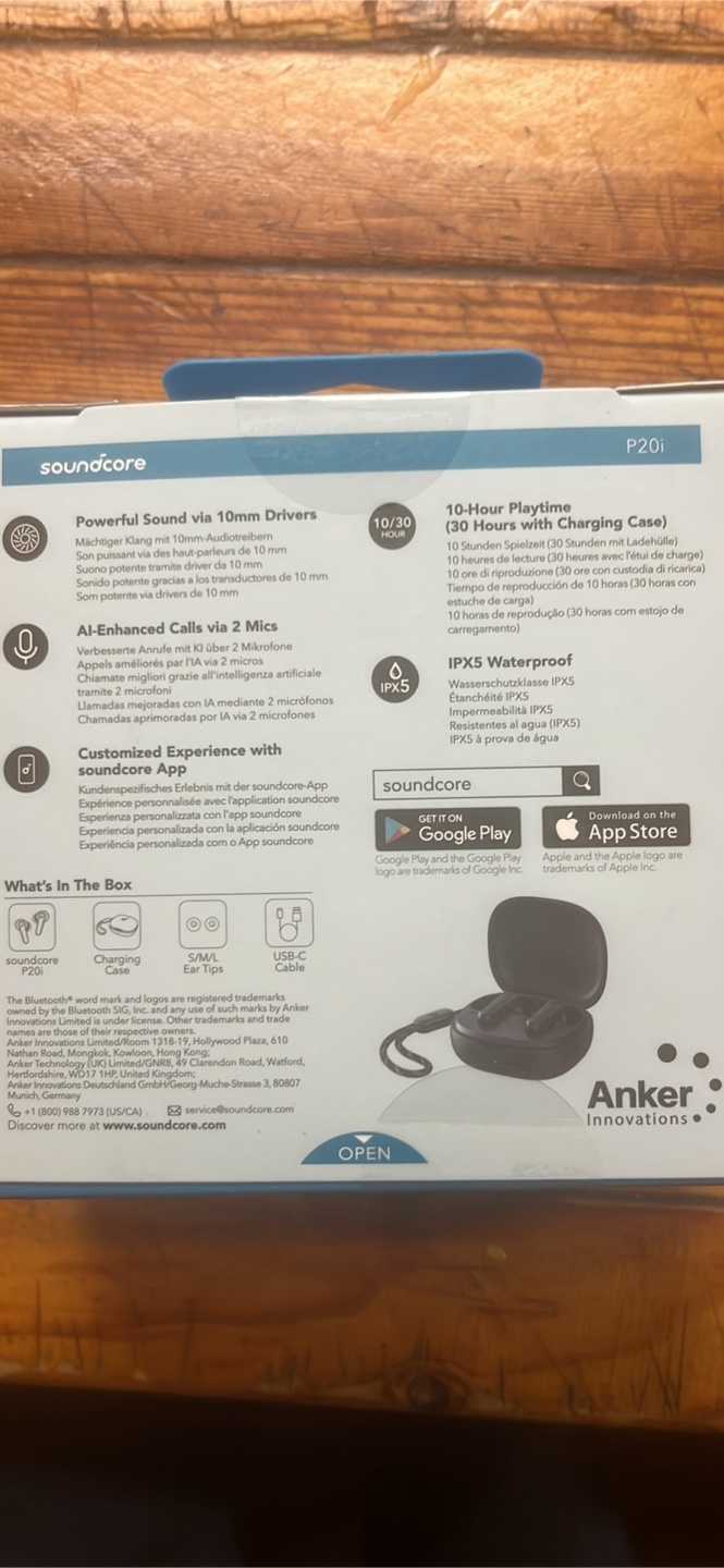 Soundcore P20i Wireless Earbuds still in the box brand new - photo 2