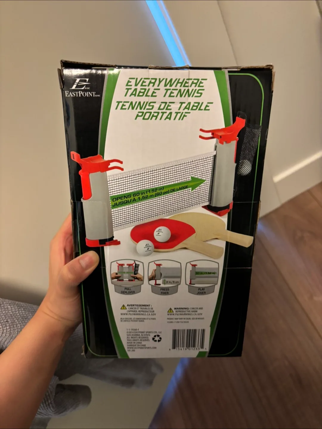 New in Box EastPoint Everywhere Table Tennis Set image indicator(2)