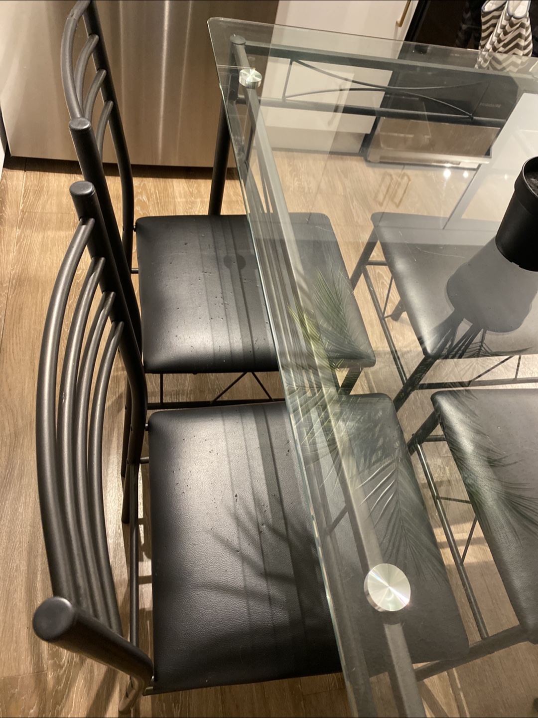 Glass Dining Table Set with 4 Chairs - photo 3