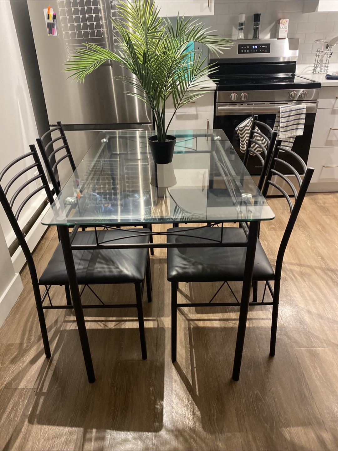 Glass Dining Table Set with 4 Chairs - photo 4