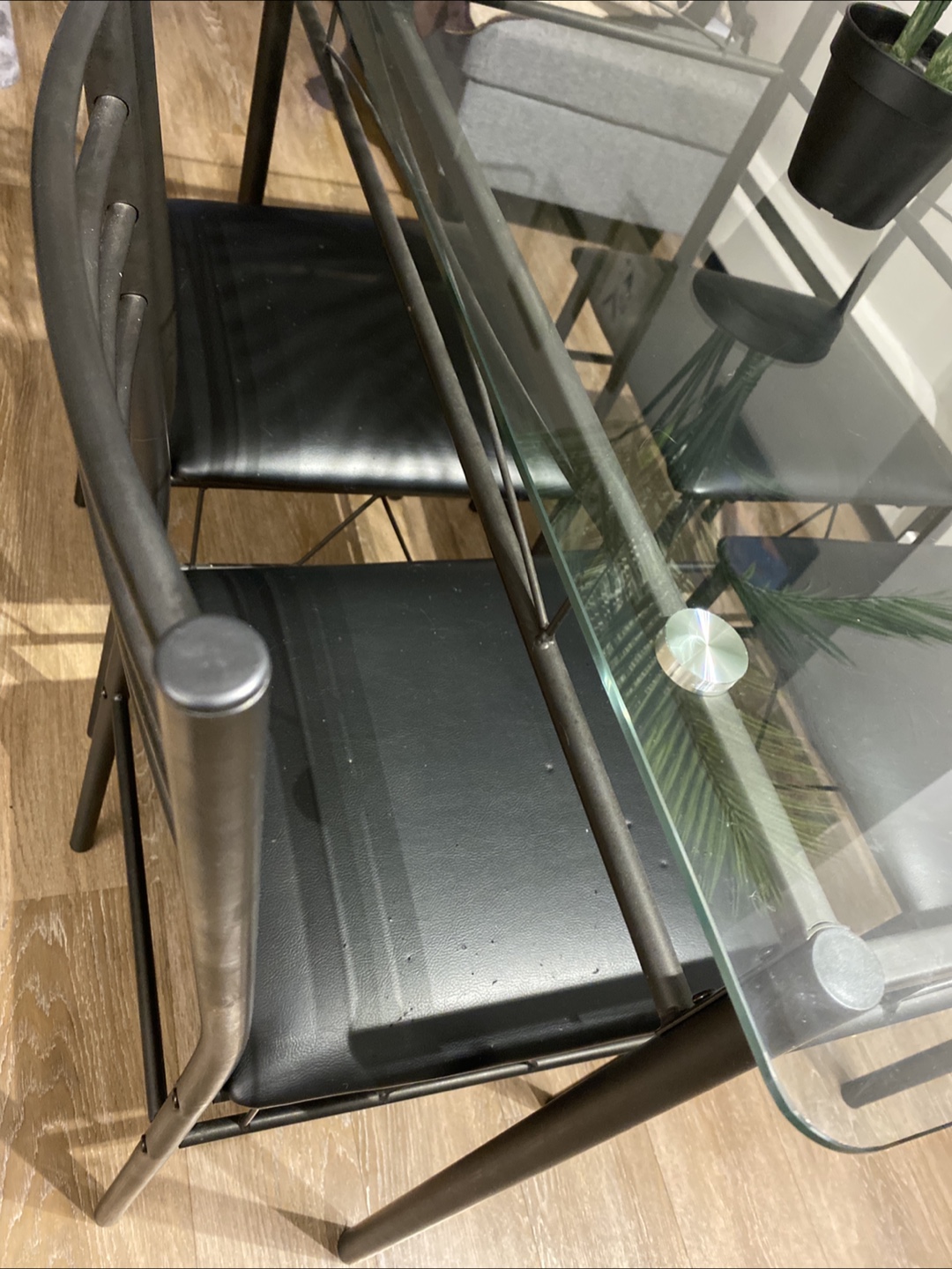 Glass Dining Table Set with 4 Chairs - photo 2