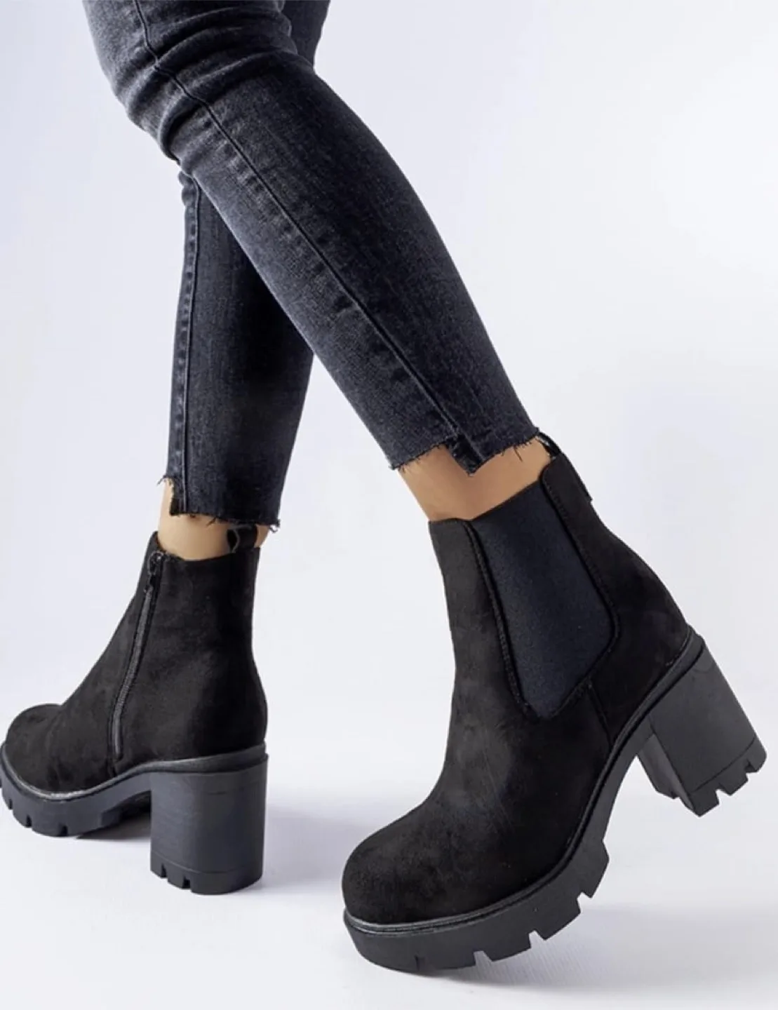 Black Boots with Block Heels thumbnail