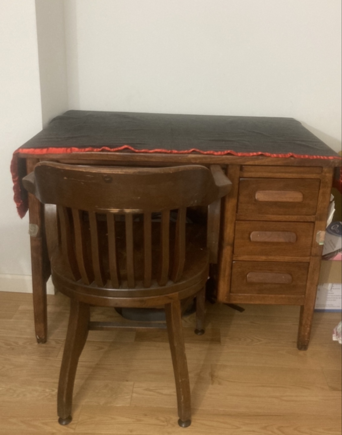 Wooden Desk with Chair