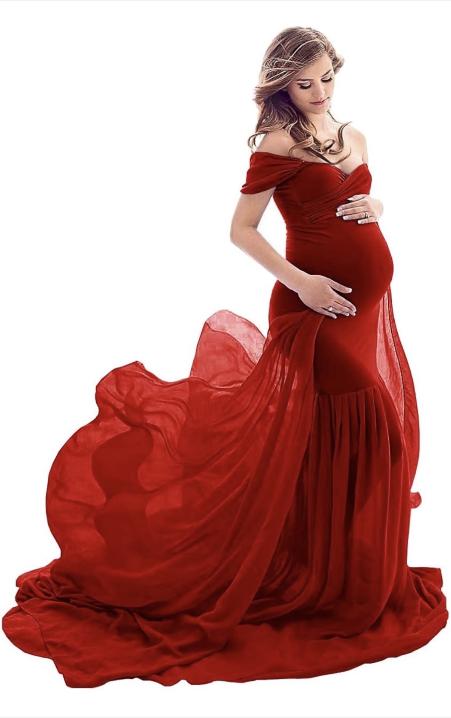 Red Maternity Dress - photo 2