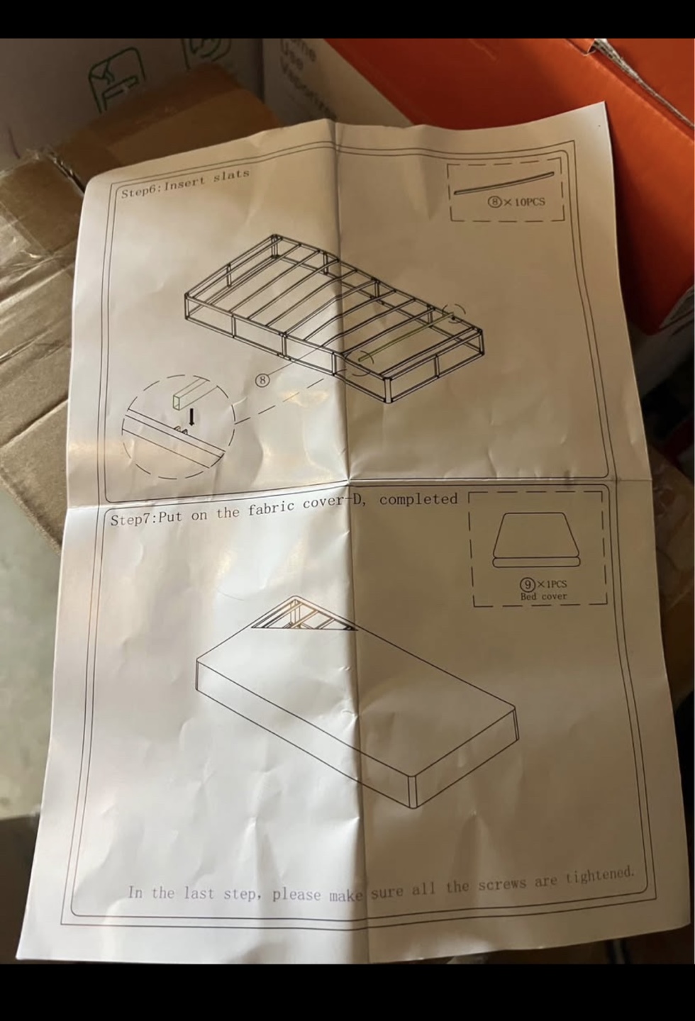 TWIN BOX SPRING METAL BED FRAME - photo 4
