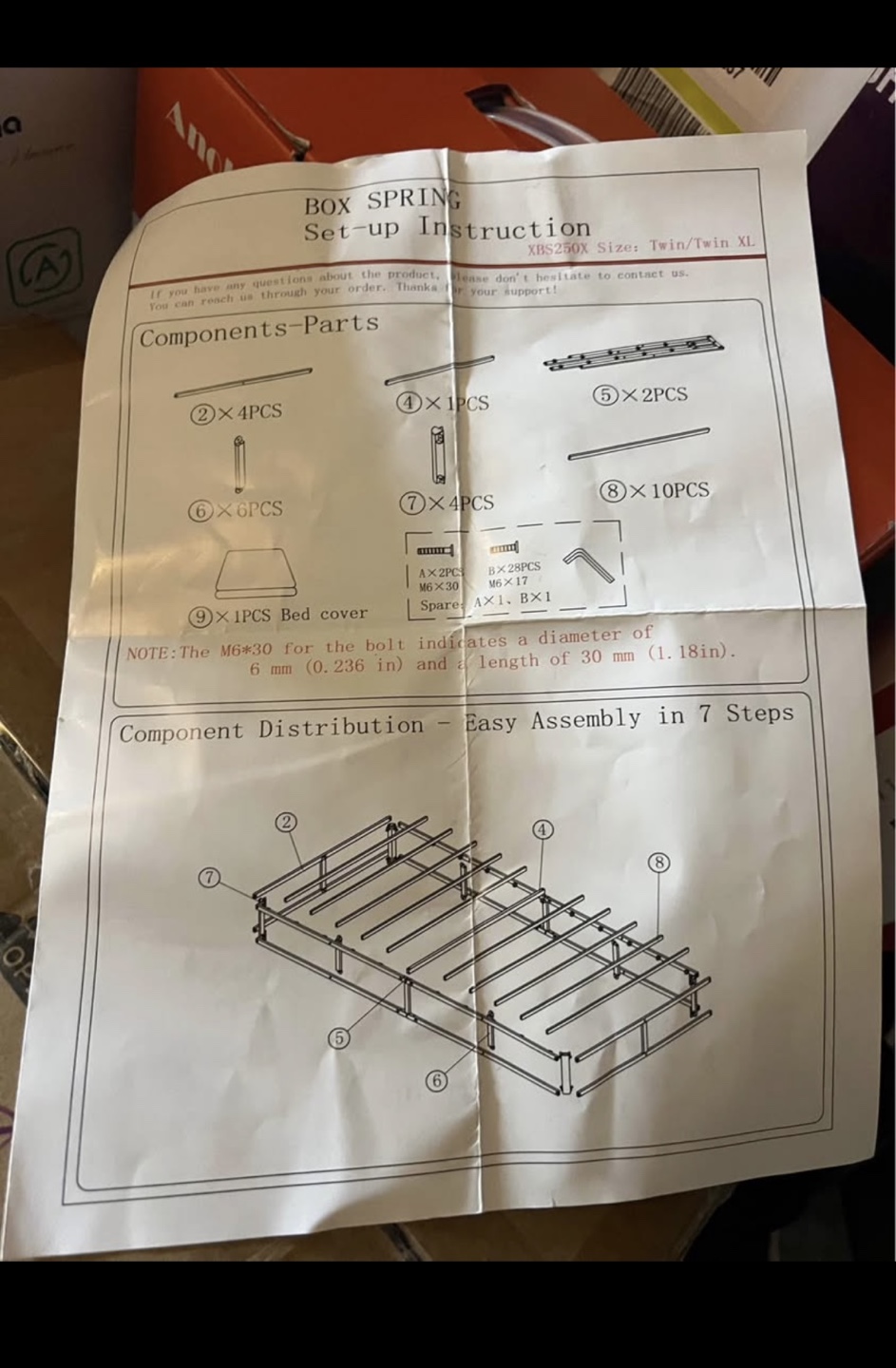 TWIN BOX SPRING METAL BED FRAME - photo 5