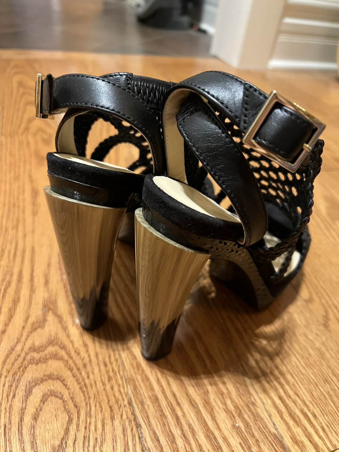 Jimmy Choo Black Woven High Heel Sandals - photo 3