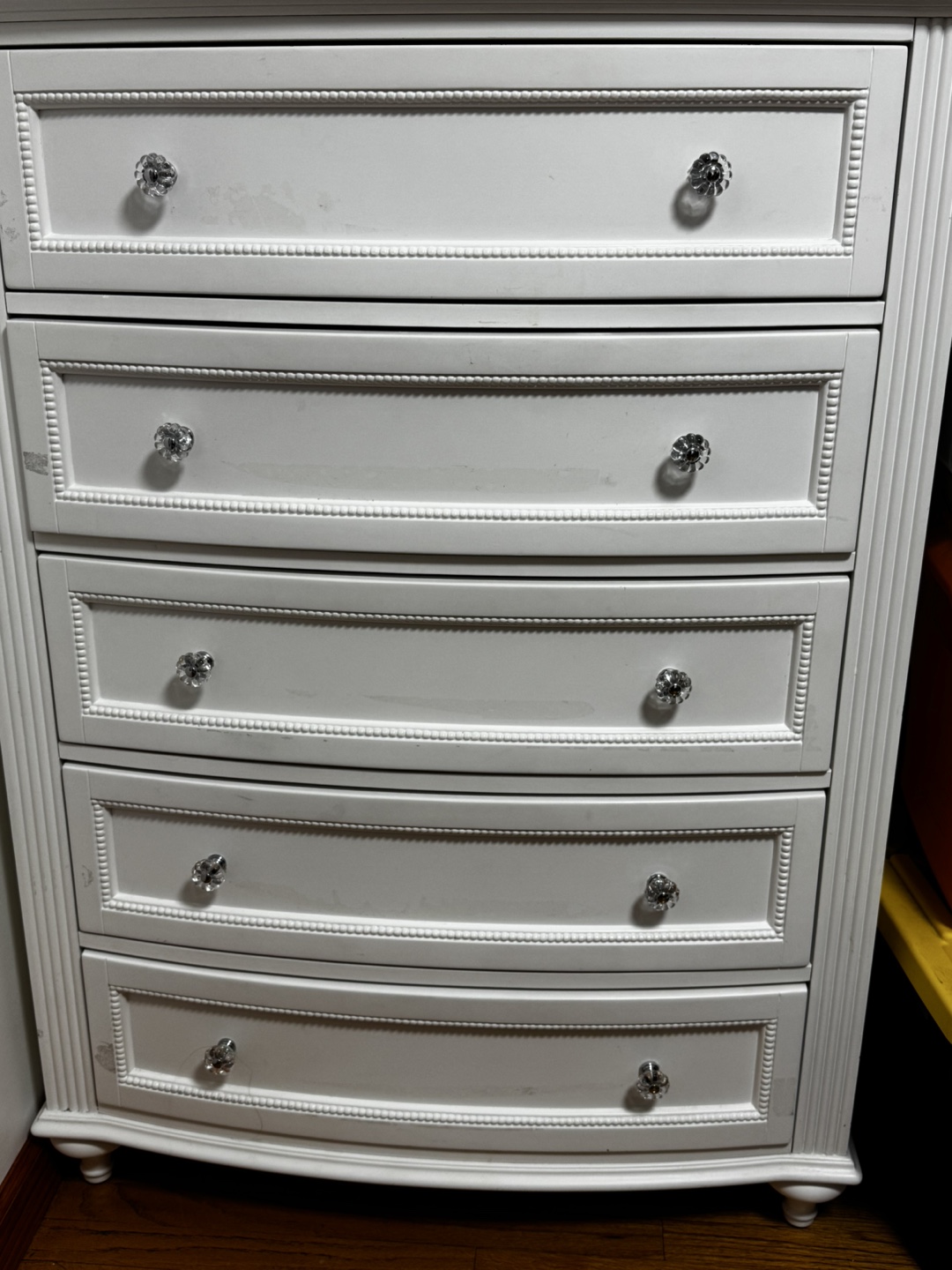 White 5-Drawer Dresser