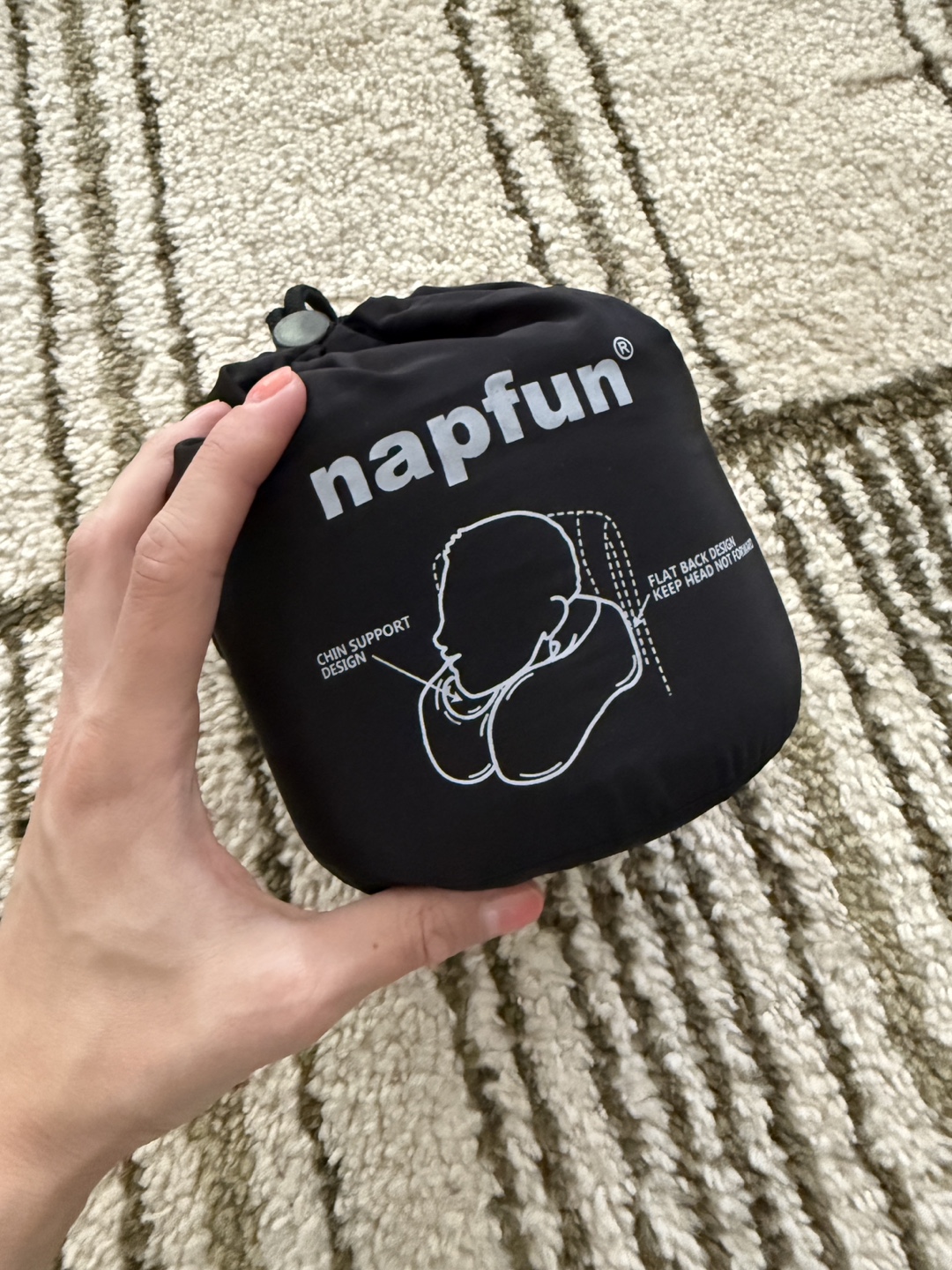 Napfun Travel Pillow – 100% Memory Foam – Black - photo 3