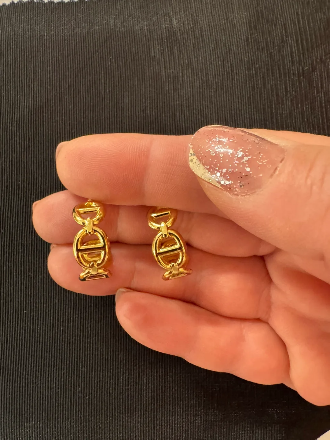 GG Chain Earrings Gold Plated image indicator(2)