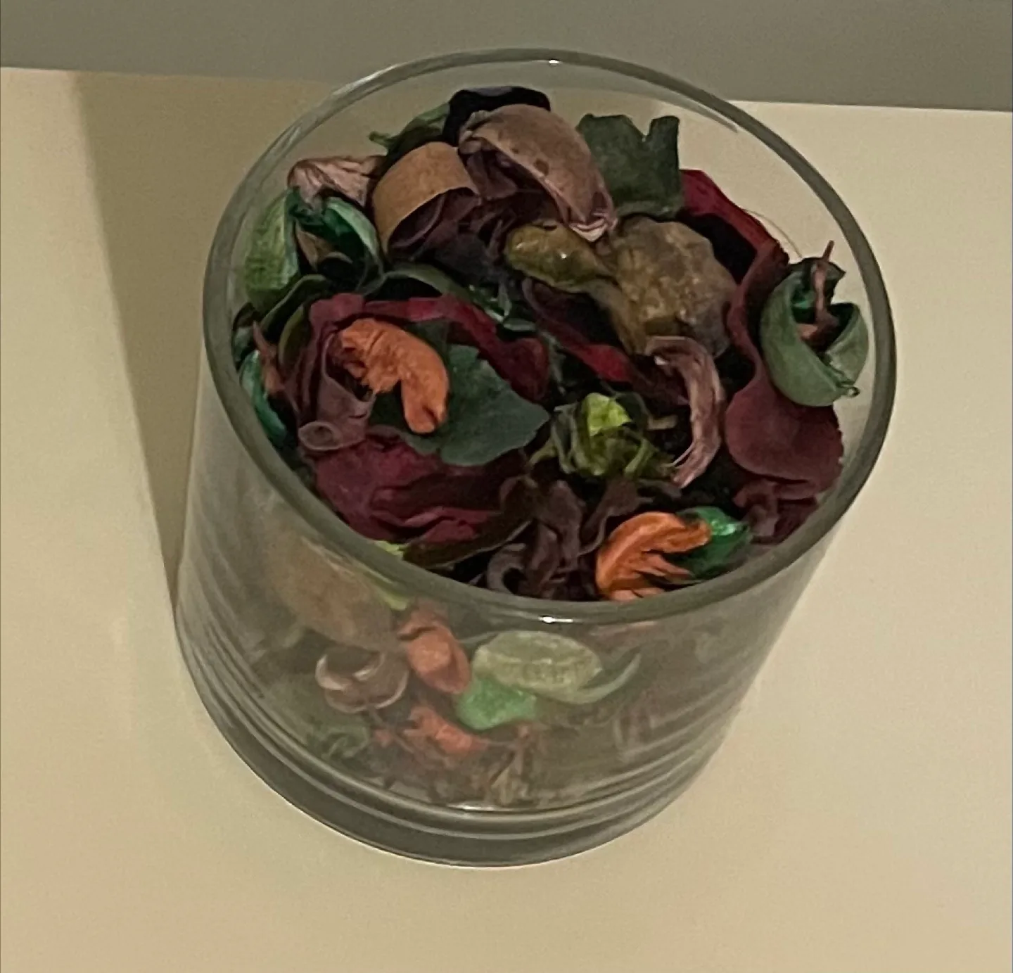 Two New Large Thick Clear Glass Vases with Dried Flowers image indicator(5)