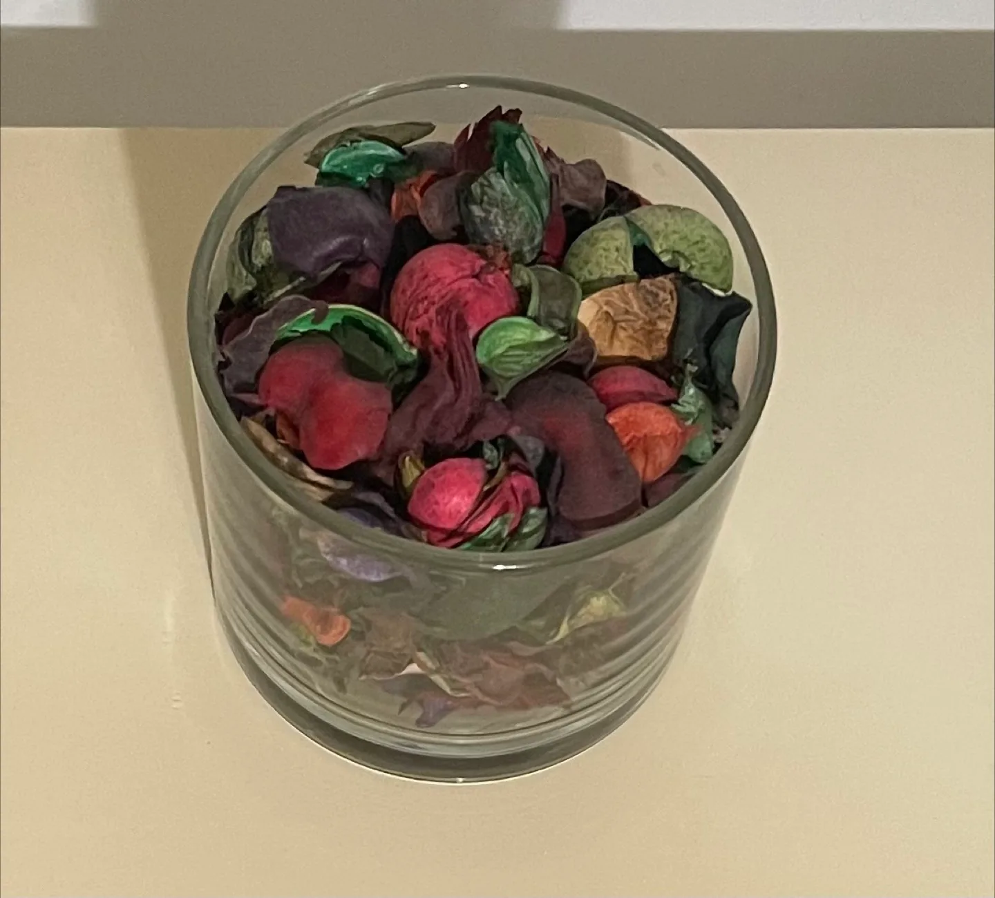 Two New Large Thick Clear Glass Vases with Dried Flowers image indicator(3)