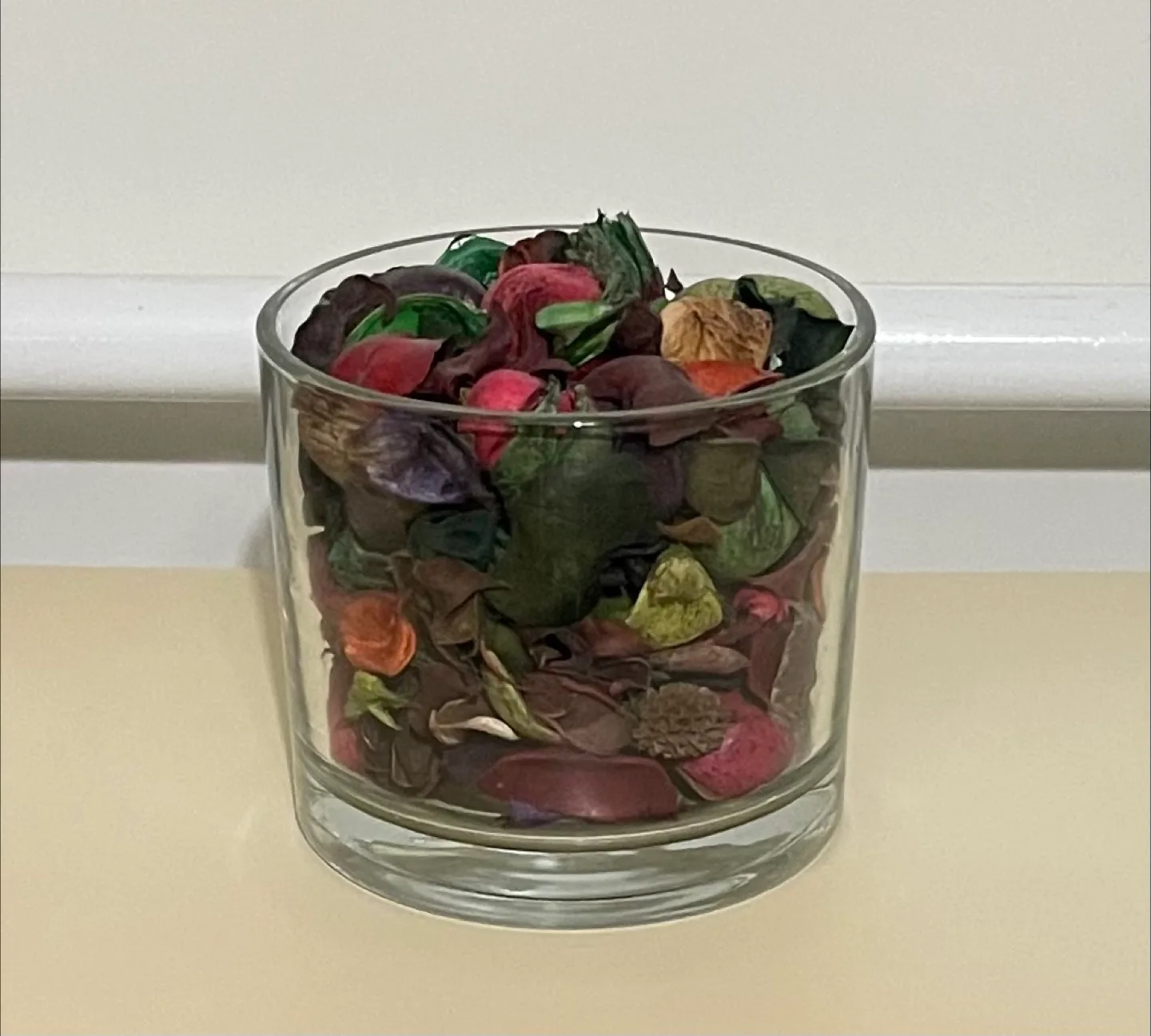 Two New Large Thick Clear Glass Vases with Dried Flowers image indicator(2)