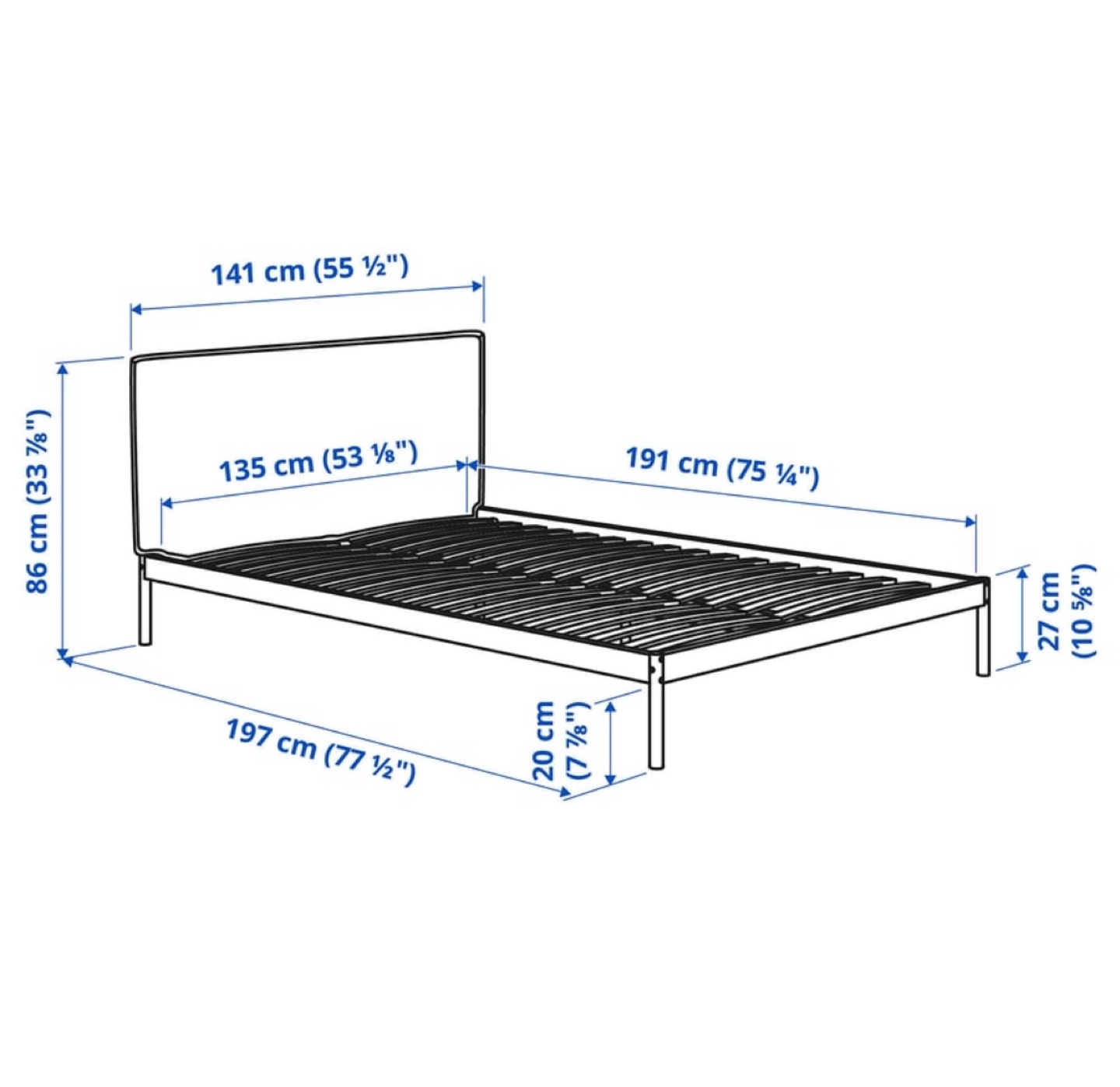 Double/full mattress with protector in white - photo 4