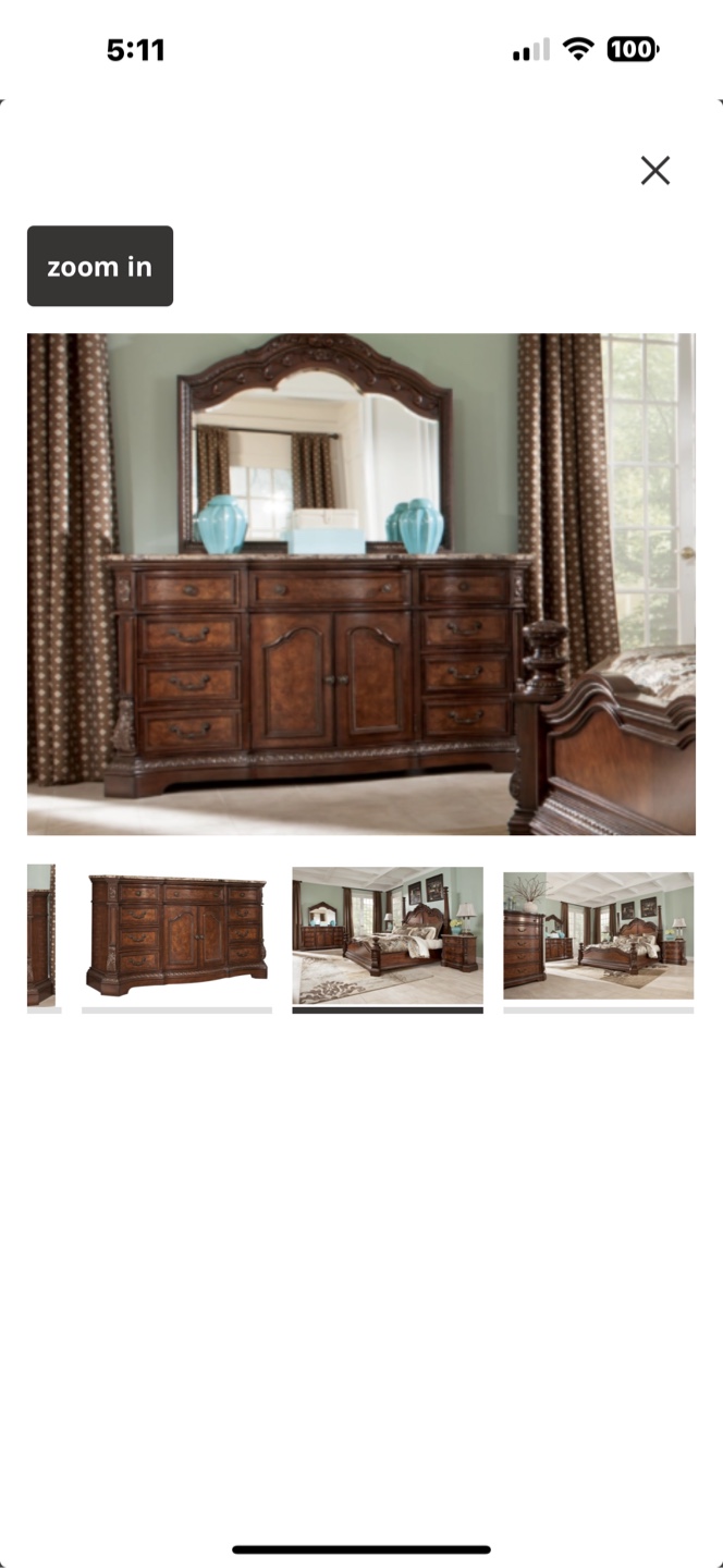 Wooden Dresser with Marble Top - photo 2