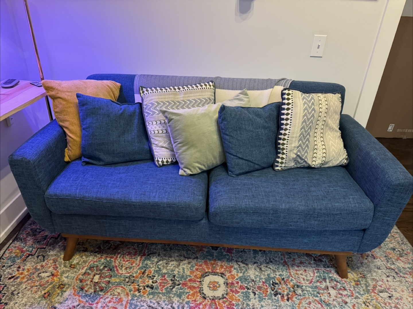Blue Loveseat