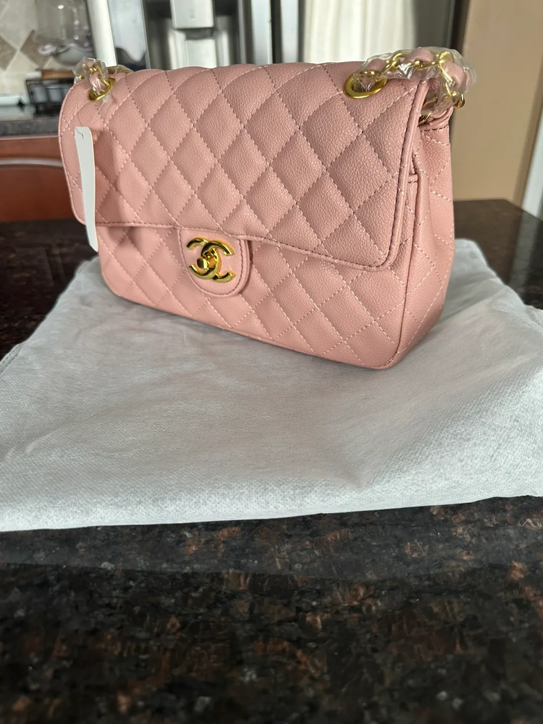 Quilted Pink Handbag thumbnail