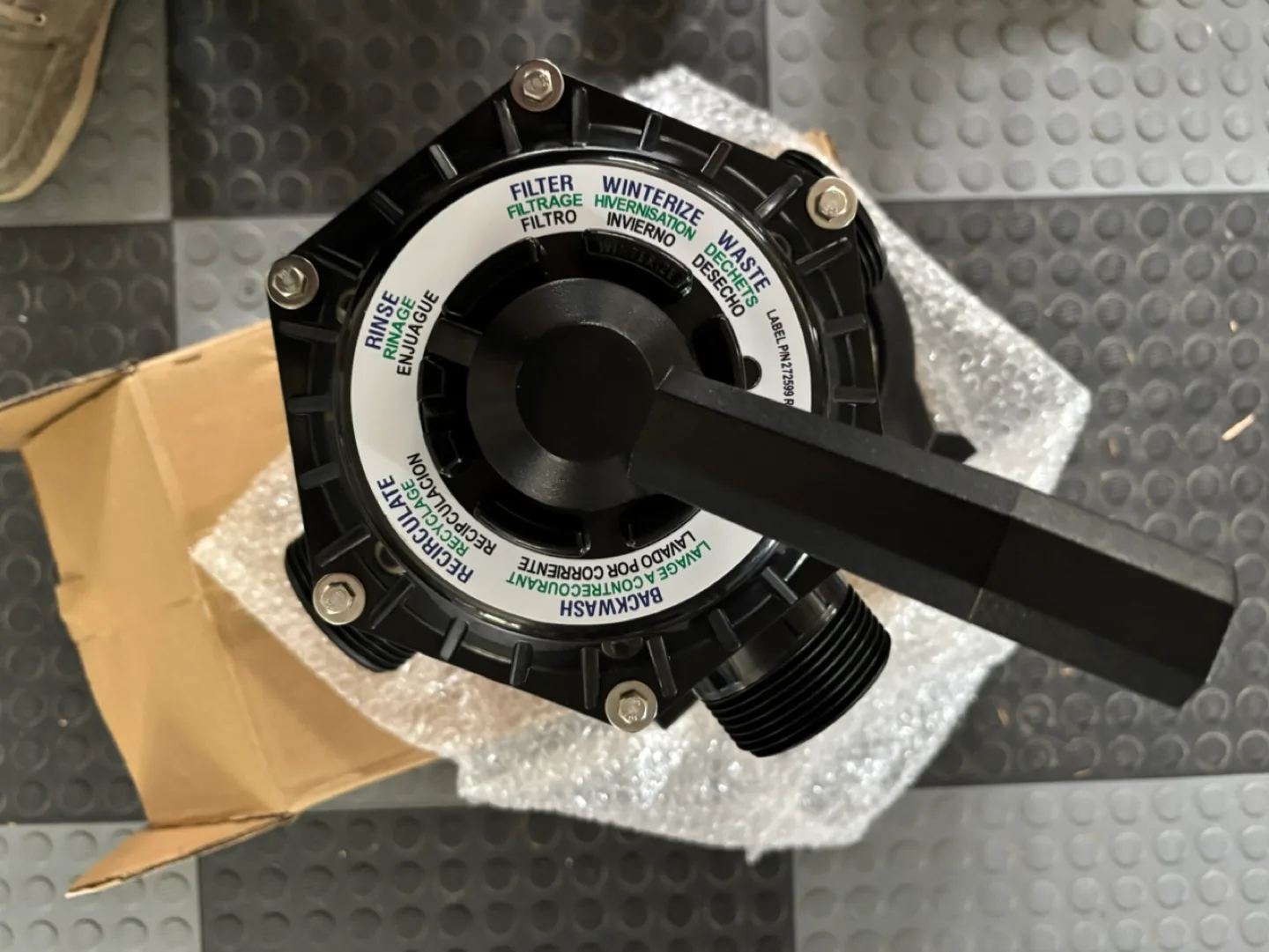 New pool filter control valve