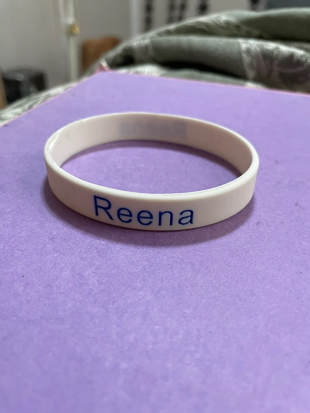 White Wristband with word thumbnail