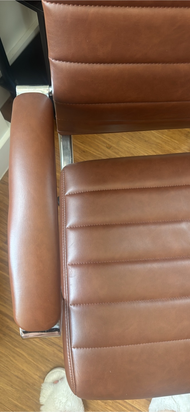 Brown Leather Office Chair - photo 3