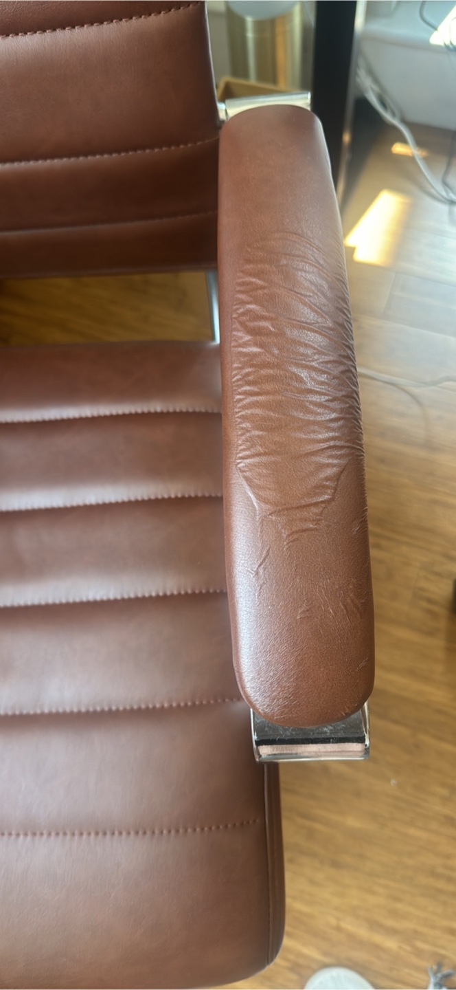 Brown Leather Office Chair - photo 2