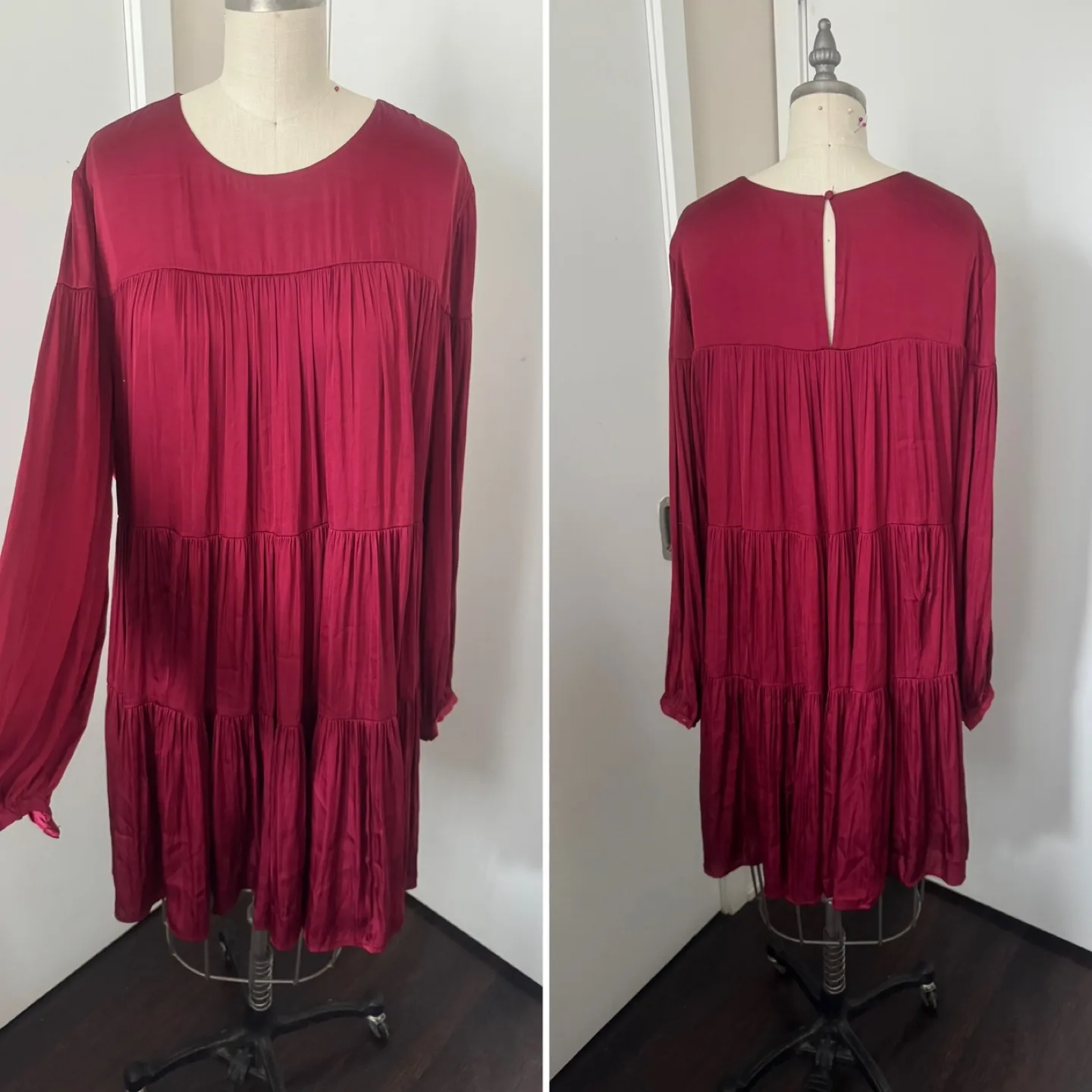 Beautiful, long sleeve banana republic dress worn once Size XL thumbnail