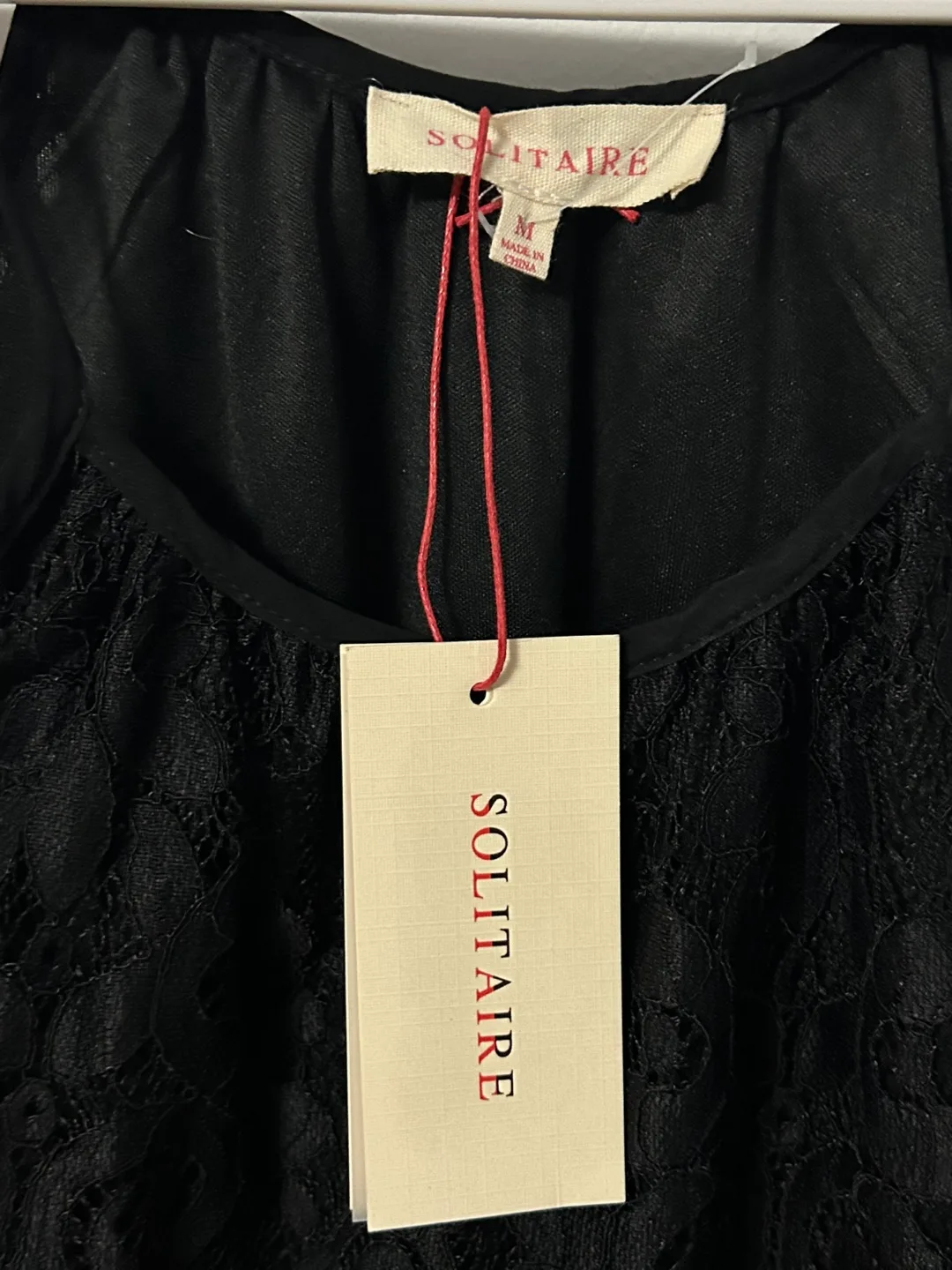 Solitaire Black Lace Tank Top image indicator(2)