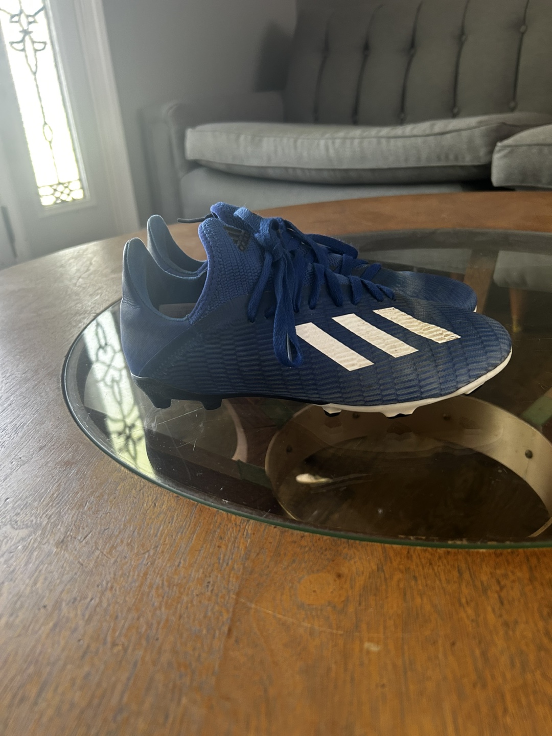 Blue Adidas Soccer Cleats Size 3 - photo 2
