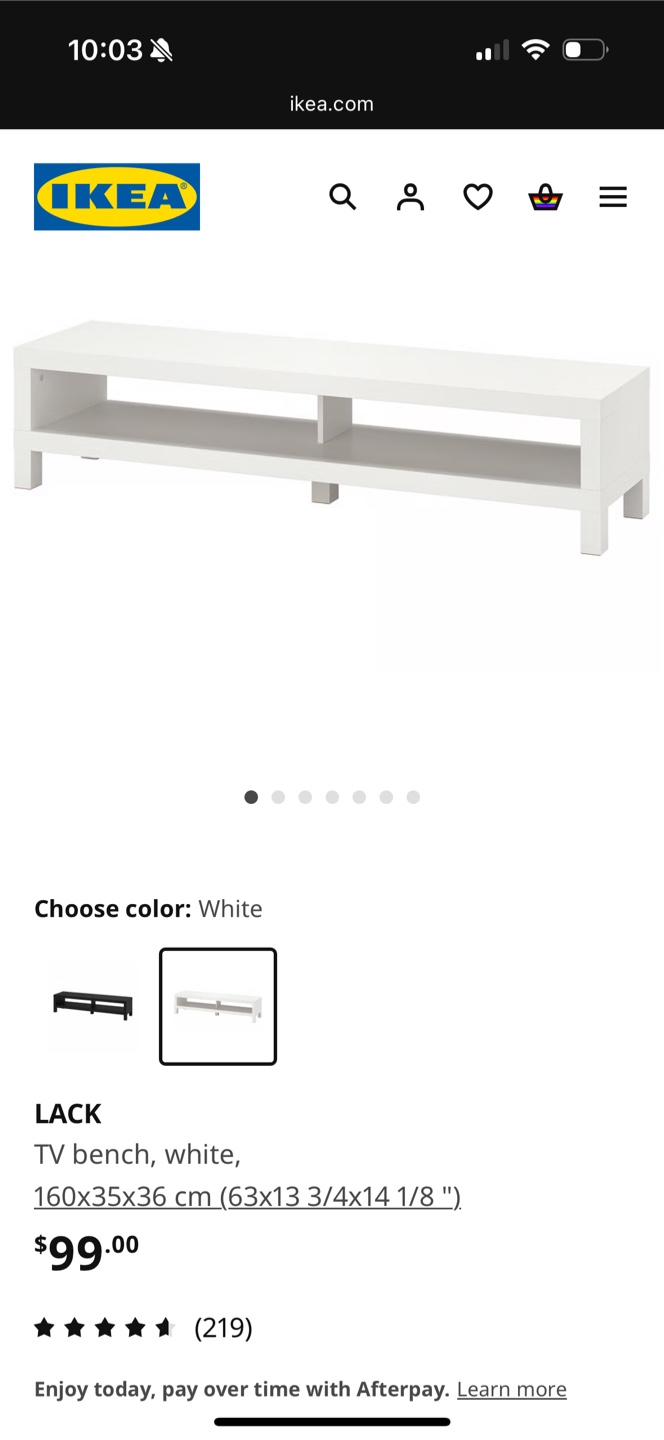 IKEA White TV Bench Stand Table - Move out sale - photo 2