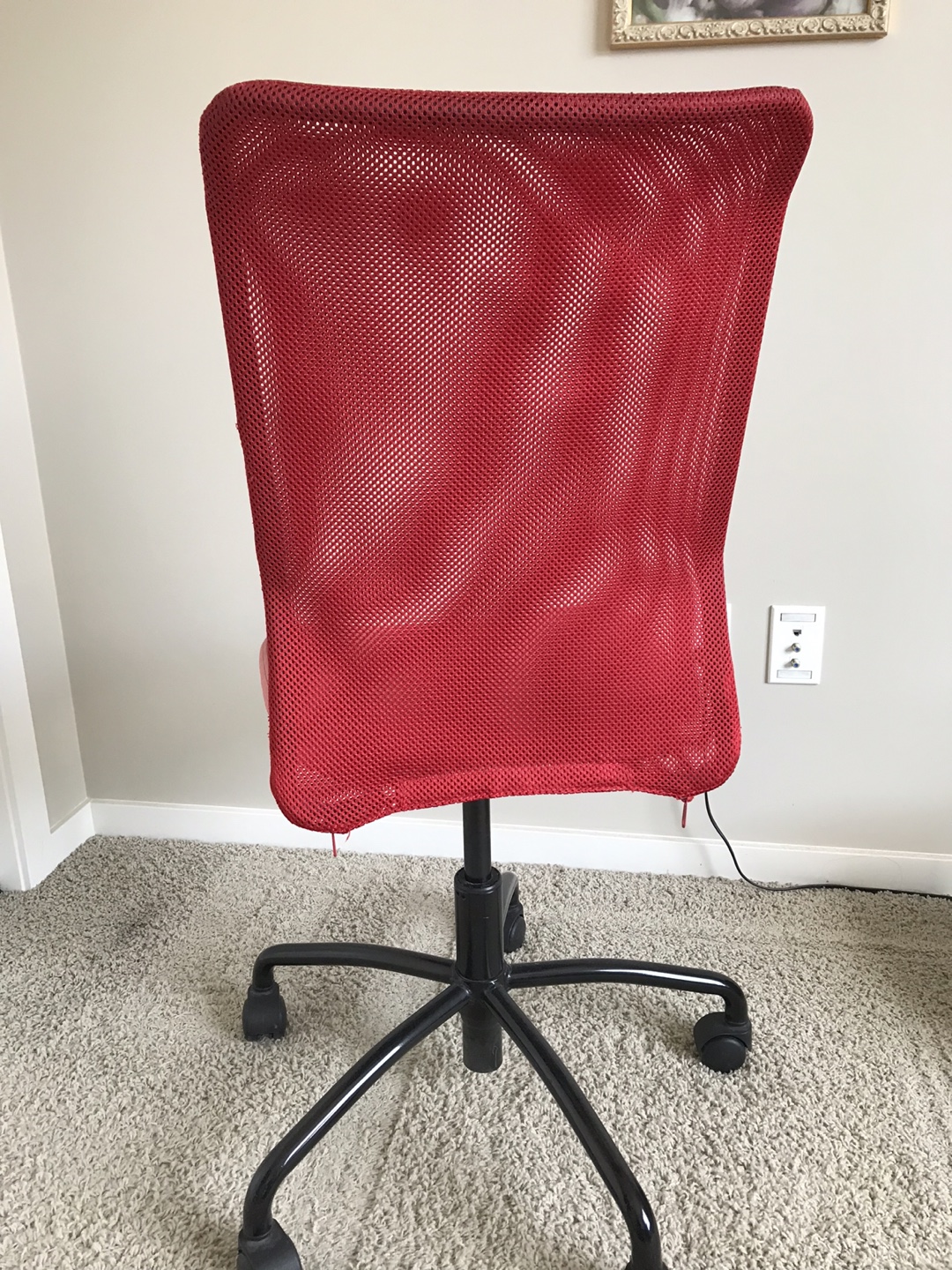 IKEA Red Mesh Office Chair - photo 3