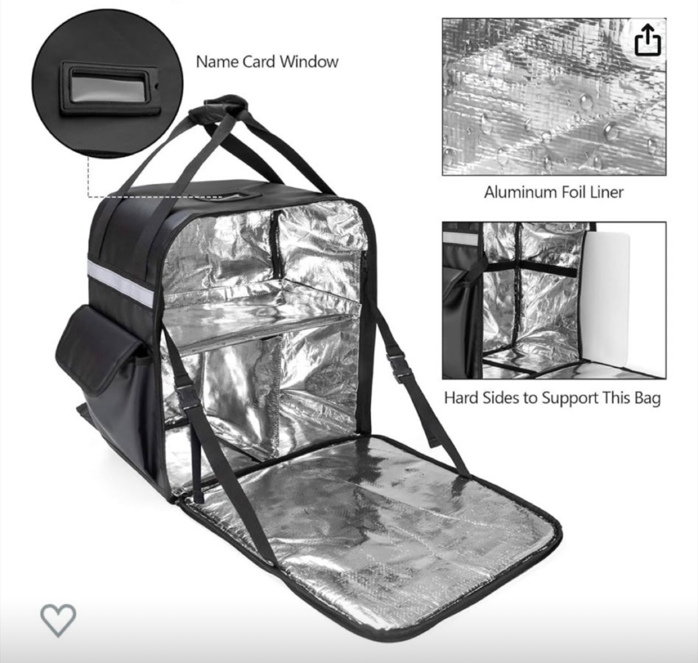 Black  Food Delivery Bag - photo 5