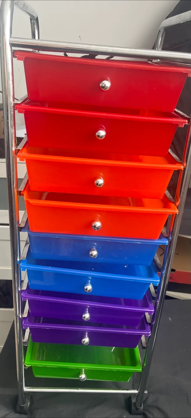 Rainbow Rolling Cart with Drawers thumbnail