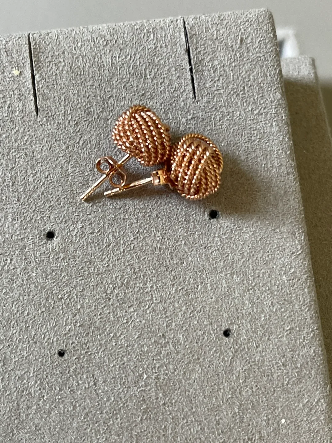 925/14K ROSEGOLD IBB Th SOMERSET Knot Stud Earrings image indicator(2)