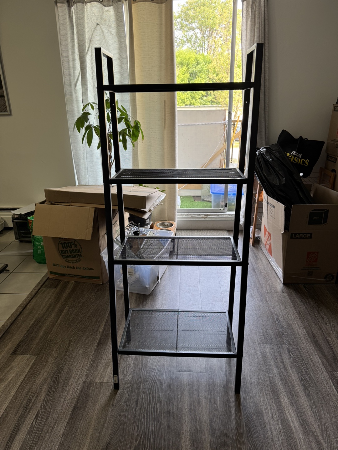 Ikea Black 4-Tier Shelf