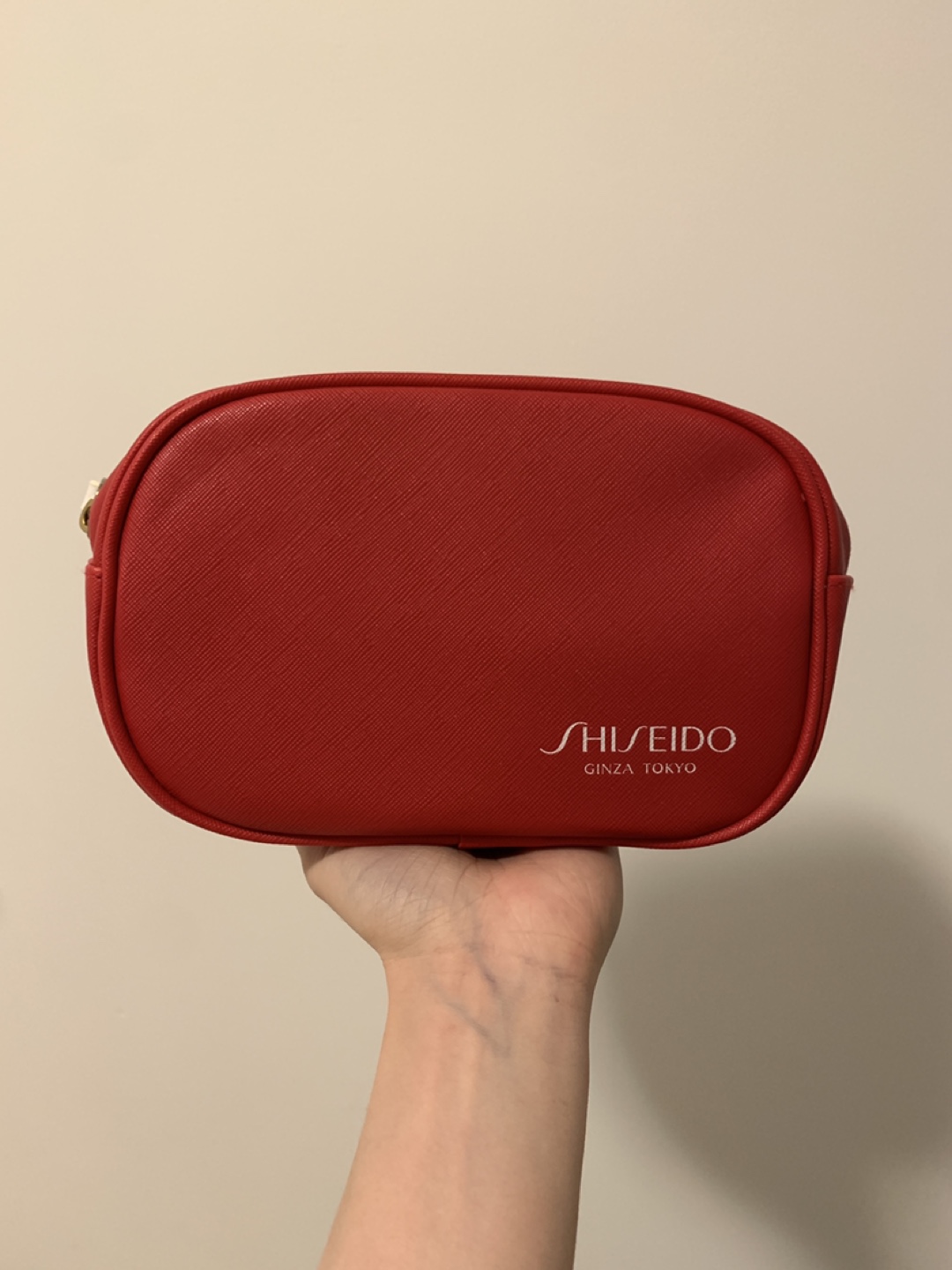 Shiseido Red Cosmetic Bag
