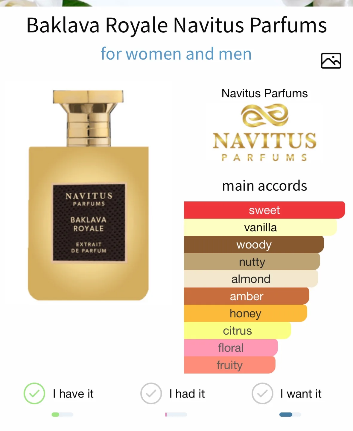 Navitus Parfums Baklava Royale Extrait de Parfum image indicator(3)