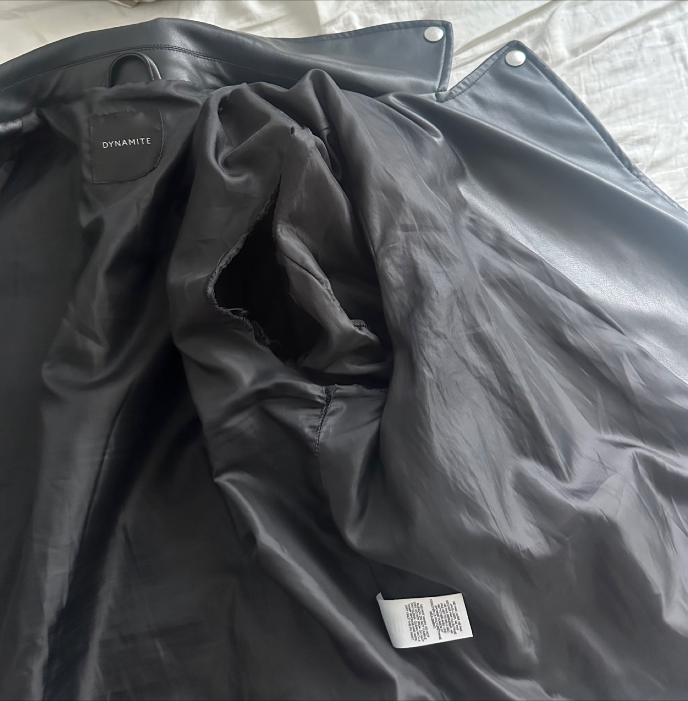 Black Faux Leather Jacket from Dynamite XL - photo 4