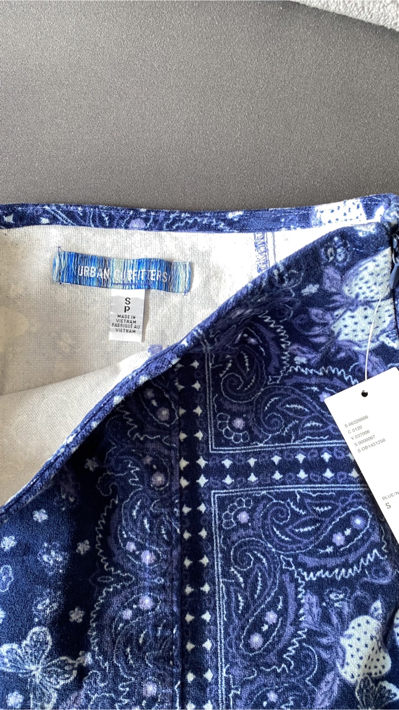 (New with tag) Urban Outfitters Bandana Skirt Blue - photo 3