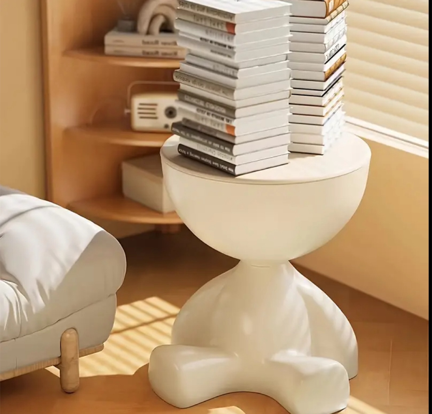 Unique White Side Table (plastic)