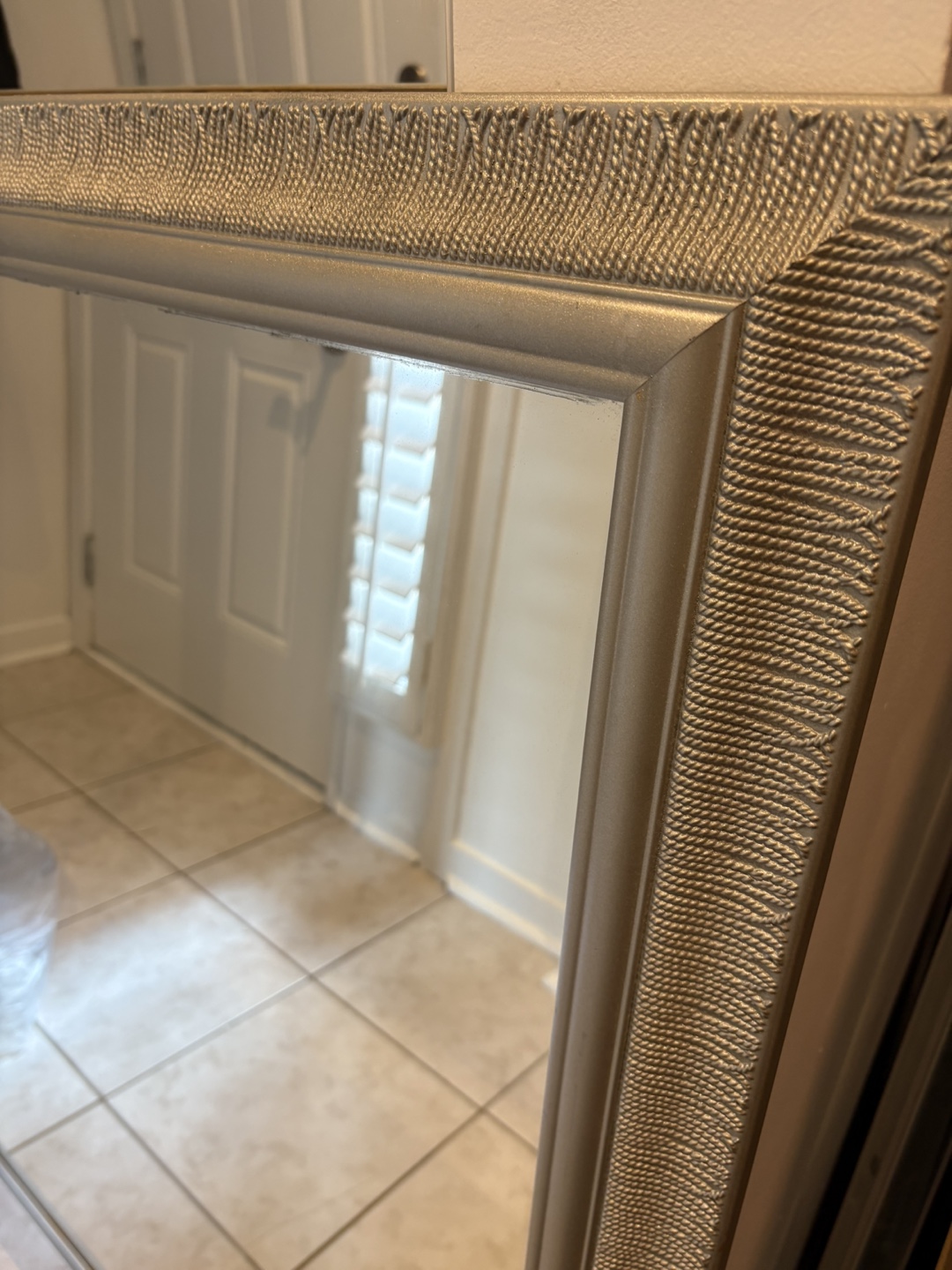 Large Silver Framed Mirror - photo 2